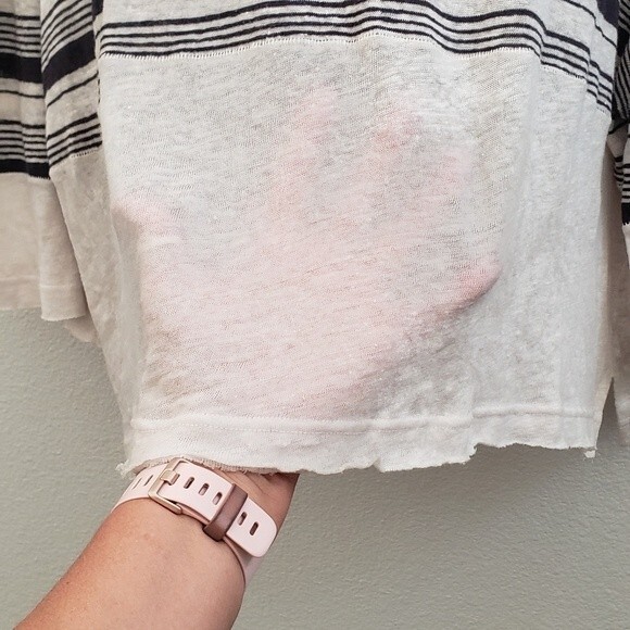 Free People crowl neck, crop sweater size large - Picture 4 of 7